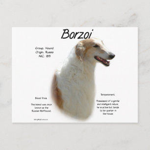 Postal Diseño de historia de Borzoi