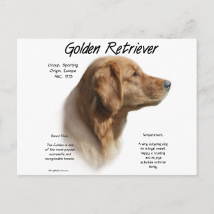 Postal Diseño de historial de recuperador de oro