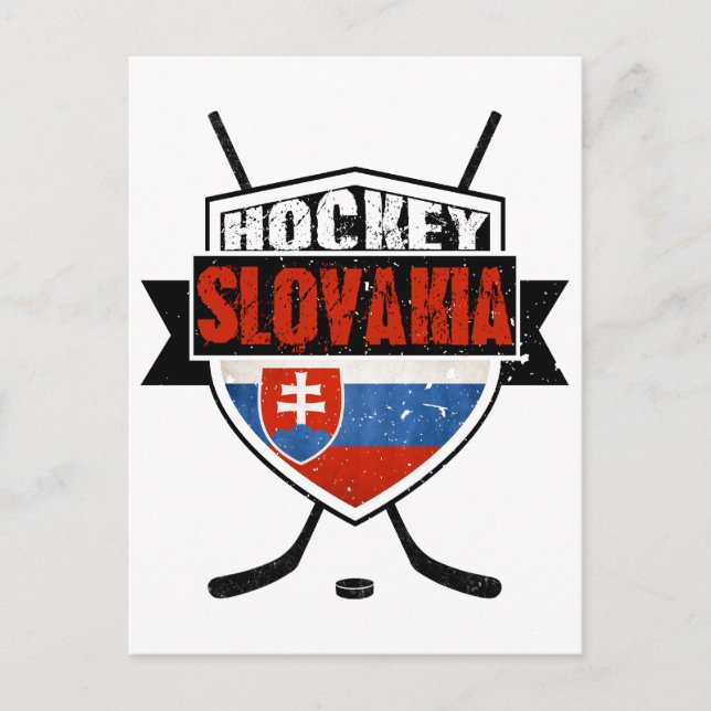 Postal Diseño de Hockey Eslovaquia (Anverso)