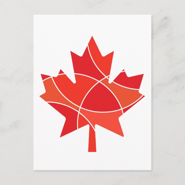Postal Diseño de hoja de arce canadiense (Anverso)