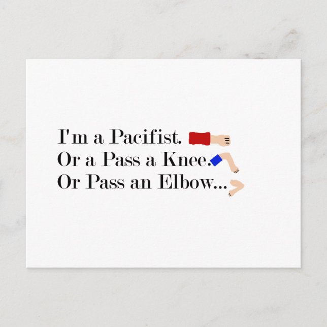 Postal Diseño de Humor Pacifista de MMA (Anverso)