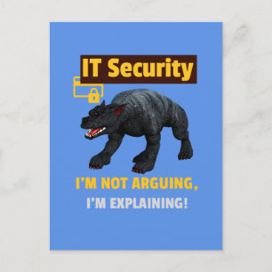 Postal Diseño de humor tecnológico divertido que explica