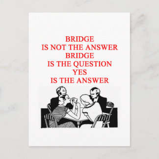 Postal diseño de jugador de puente