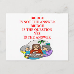 Postal diseño de jugador de puente