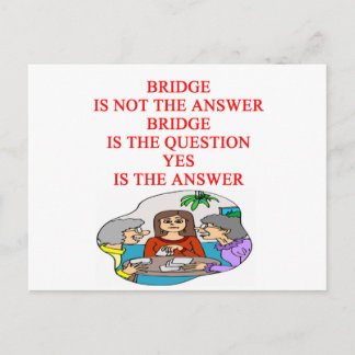 Postal diseño de jugador de puente