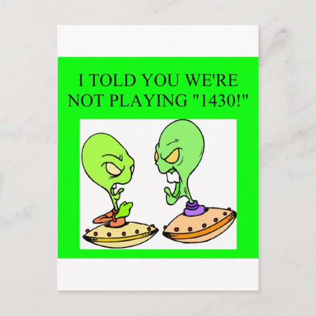 Postal diseño de jugador de puente divertido (Anverso)