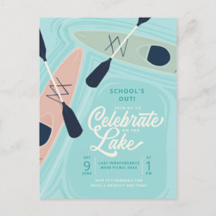 Postal Diseño de Kayak para la celebración del lago