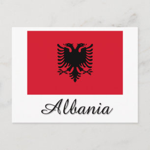 Postal Diseño de la bandera de Albania