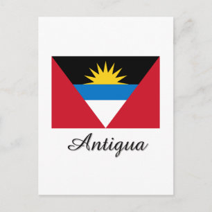 Postal Diseño de la bandera de Antigua