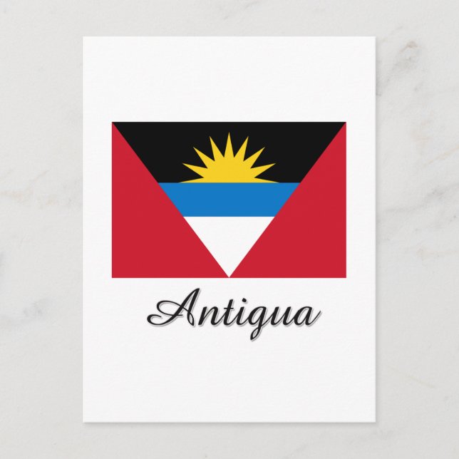 Postal Diseño de la bandera de Antigua (Anverso)