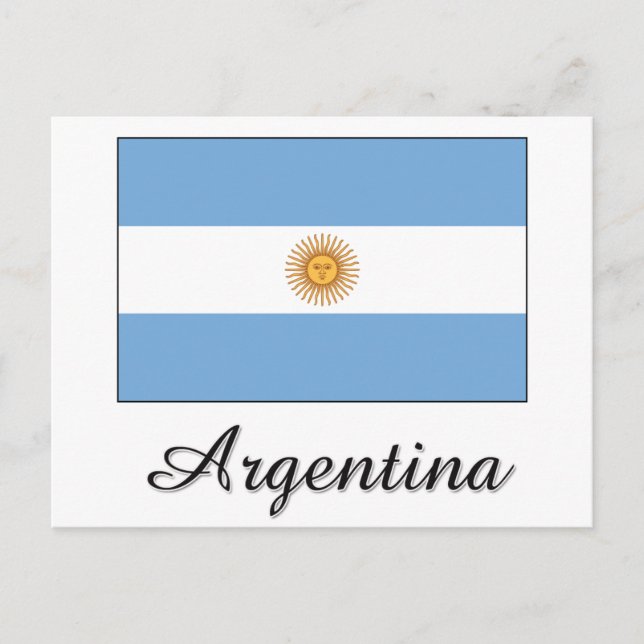 Postal Diseño de la bandera de Argentina (Anverso)