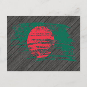 Postal Diseño de la bandera de Bangladesh en Guay