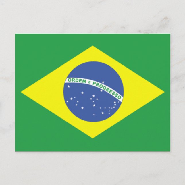 Postal Diseño de la bandera de Brasil (Anverso)