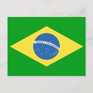 Postal Diseño de la bandera de Brasil