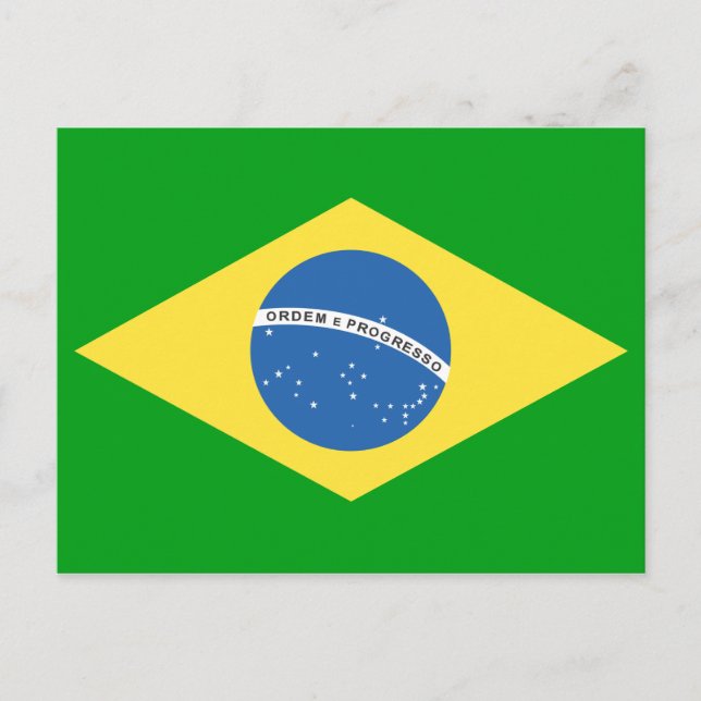 Postal Diseño de la bandera de Brasil (Anverso)