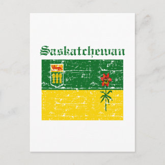 Postal Diseño de la bandera de Canadá de Saskatchewan