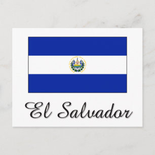 Postal Diseño de la bandera de El Salvador
