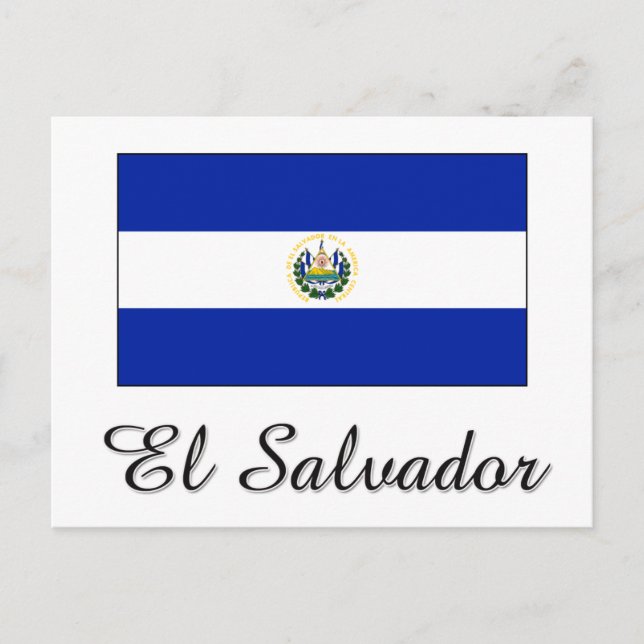Postal Diseño de la bandera de El Salvador (Anverso)