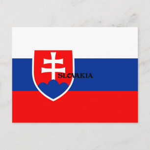 Postal Diseño de la bandera de Eslovaquia