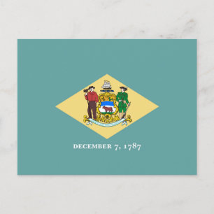 Postal Diseño de la bandera de estado de Delaware