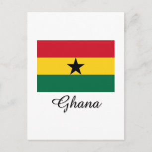 Postal Diseño de la bandera de Ghana