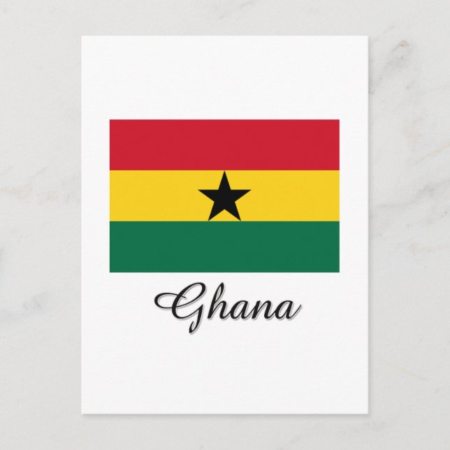 Postal Diseño de la bandera de Ghana (Anverso)