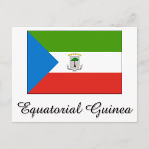 Postal Diseño de la bandera de Guinea Ecuatorial