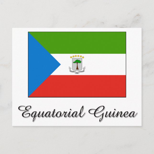 Postal Diseño de la bandera de Guinea Ecuatorial (Anverso)
