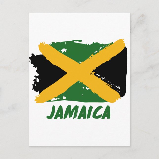 Postal Diseño de la bandera de Jamaica (Anverso)