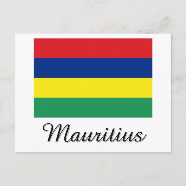 Postal Diseño de la bandera de Mauricio (Anverso)