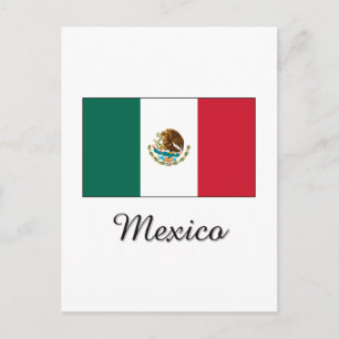 Postal Diseño de la bandera de México