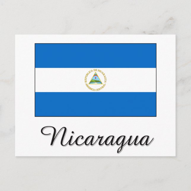 Postal Diseño de la bandera de Nicaragua (Anverso)
