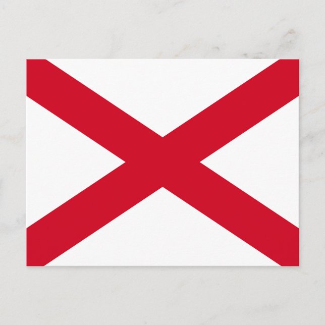 Postal Diseño de la bandera del estado de Alabama (Anverso)