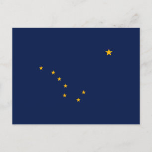 Postal Diseño de la bandera del estado de Alaska