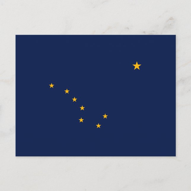 Postal Diseño de la bandera del estado de Alaska (Anverso)