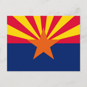 Postal Diseño de la bandera del estado de Arizona