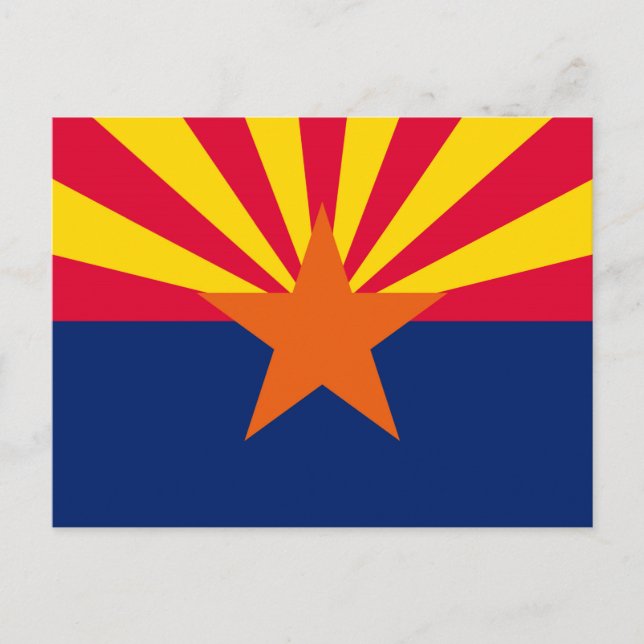 Postal Diseño de la bandera del estado de Arizona (Anverso)