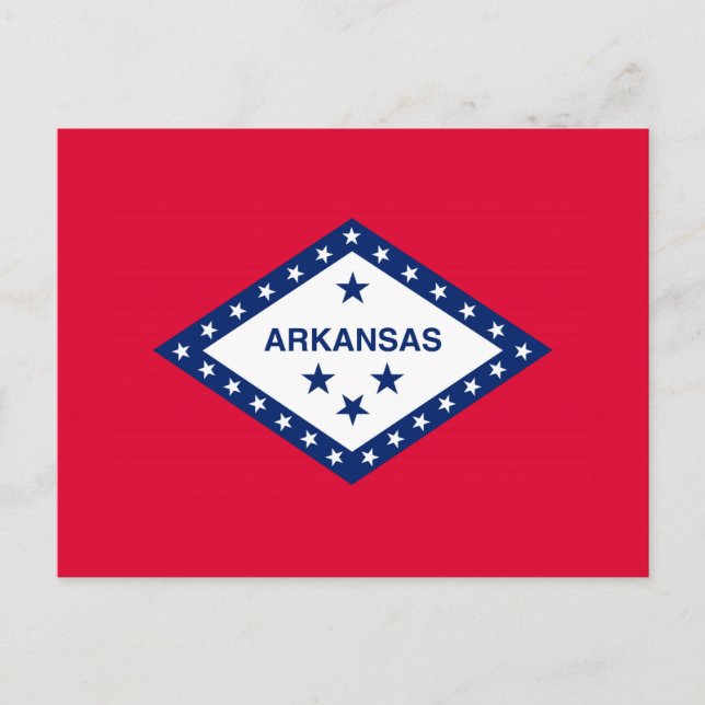 Postal Diseño de la bandera del estado de Arkansas (Anverso)
