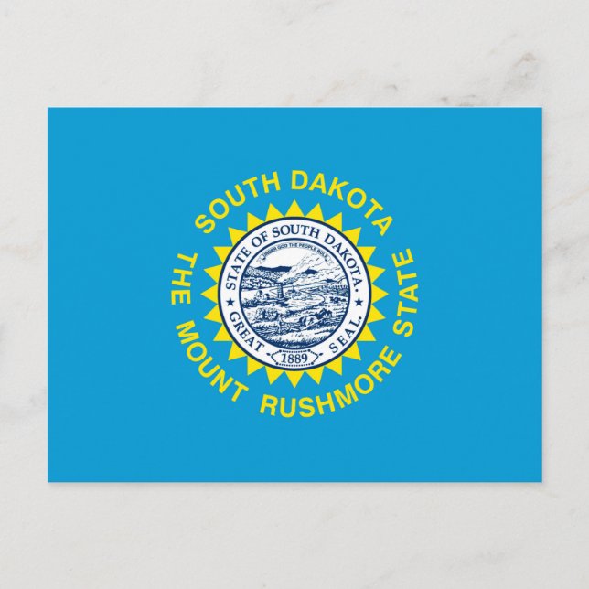 Postal Diseño de la bandera del estado de Dakota del Sur (Anverso)