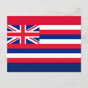 Postal Diseño de la bandera del estado de Hawái