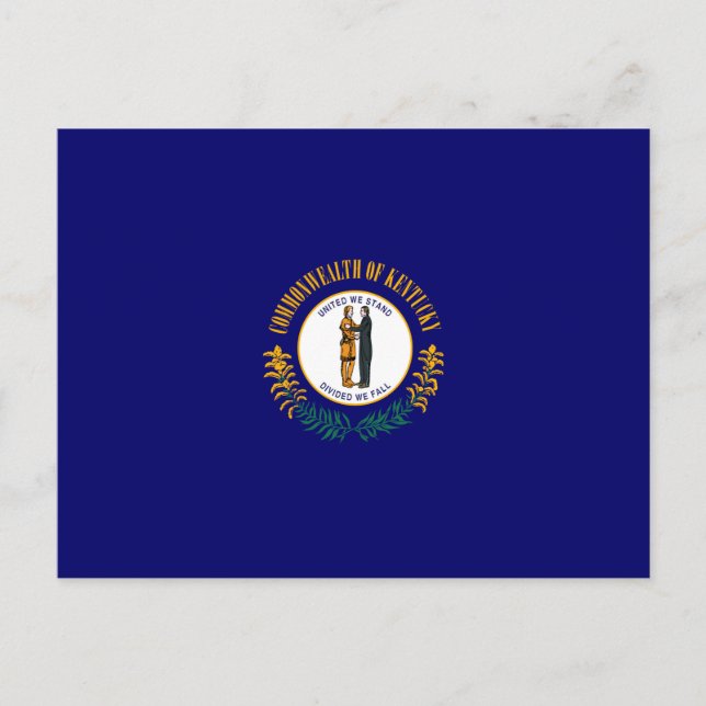 Postal Diseño de la bandera del estado de Kentucky (Anverso)