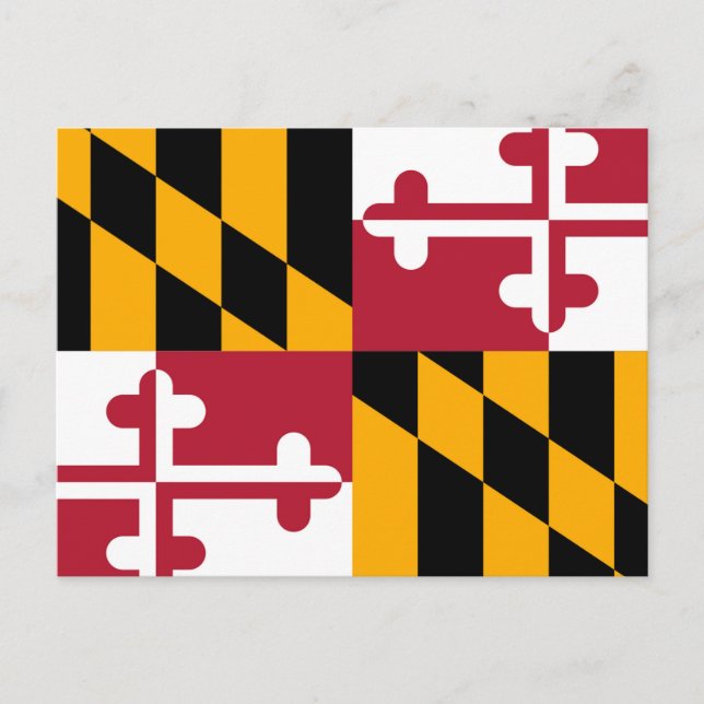 Postal Diseño de la bandera del estado de Maryland (Anverso)