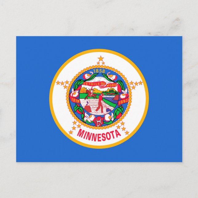 Postal Diseño de la bandera del estado de Minnesota (Anverso)