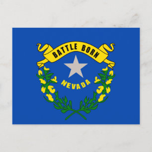 Postal Diseño de la bandera del estado de Nevada