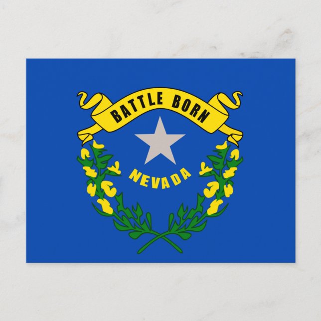 Postal Diseño de la bandera del estado de Nevada (Anverso)