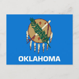 Postal Diseño de la bandera del estado de Oklahoma