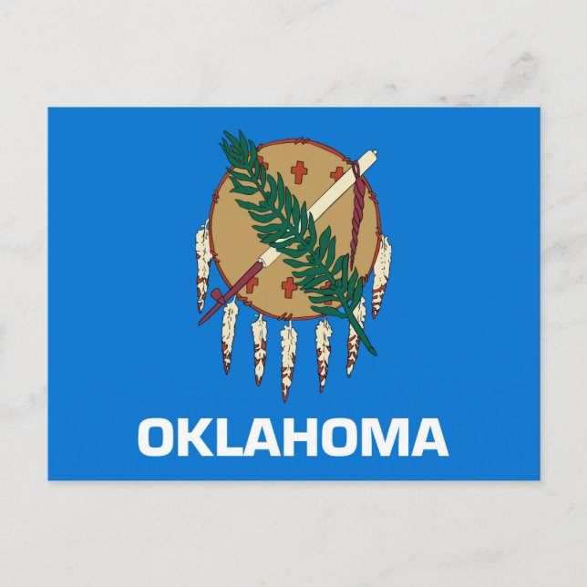 Postal Diseño de la bandera del estado de Oklahoma (Anverso)