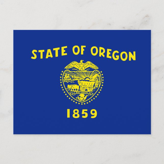 Postal Diseño de la bandera del estado de Oregon (Anverso)