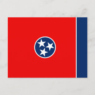 Postal Diseño de la bandera del estado de Tennessee
