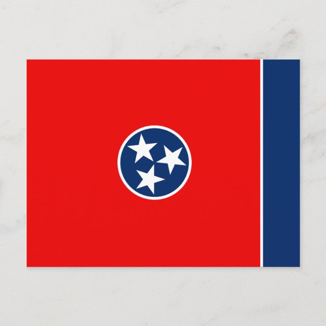 Postal Diseño de la bandera del estado de Tennessee (Anverso)